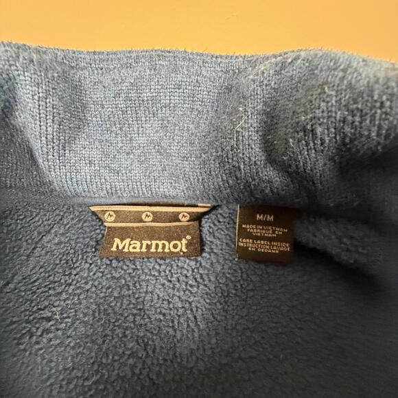 Marmot Men's Blue Full-Zip Fleece Jacket Size M #911 - Picture 2 of 9